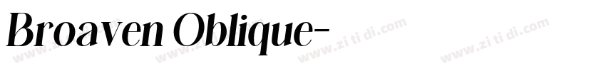 Broaven Oblique字体转换